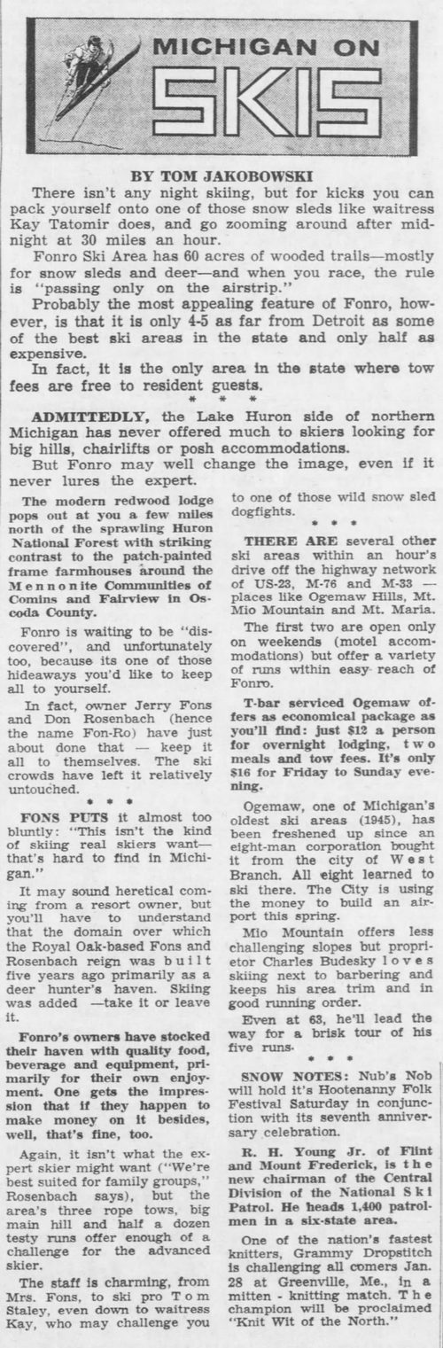 Fonro Lodge Resort Motel (Cole Creek) - 1966 Article (newer photo)